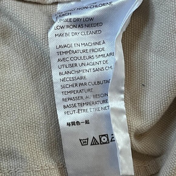 FP WE THE FREE Taupe HIGH RISE WIDE LEG FLAT FRONT COTTON BAGGIE PANTS -NWT - 30 - Picture 8 of 12